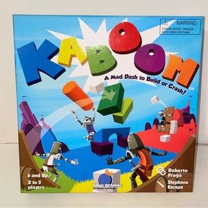 2013 Kaboom A Mad Dash To Build Or Crash Board Game Blue Orange Games Complete